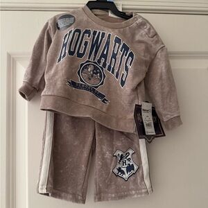 Hogwarts Kids Sweatshirt and Shorts Set - Tan